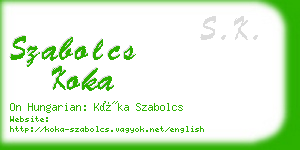 szabolcs koka business card